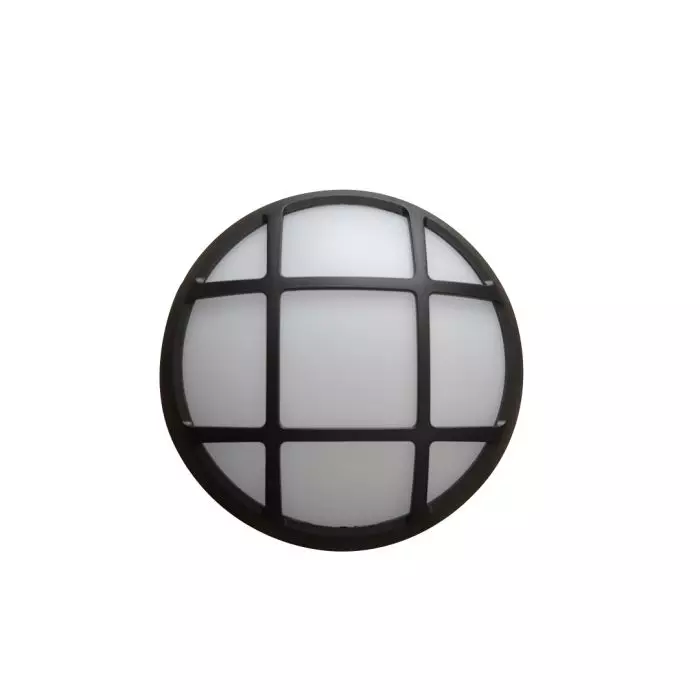 Plafon Led Circ.C/Rej Negro. 8w 400lm 3000k Ip65 170x57mm main product photo