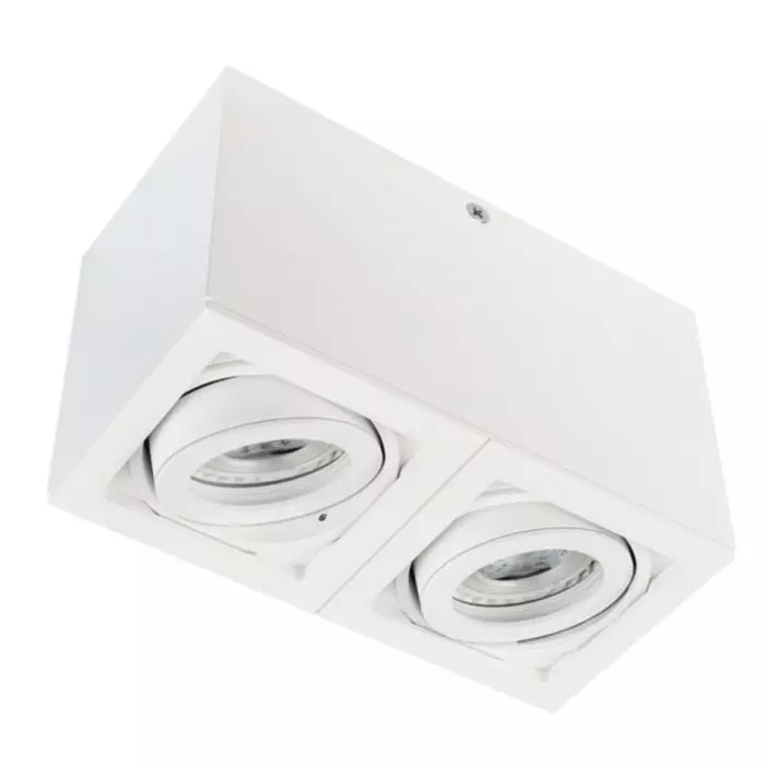 Foco S/Puesto Rectag.Blanco Gu-10 2x35w Ip-20 Ox.13b main product photo