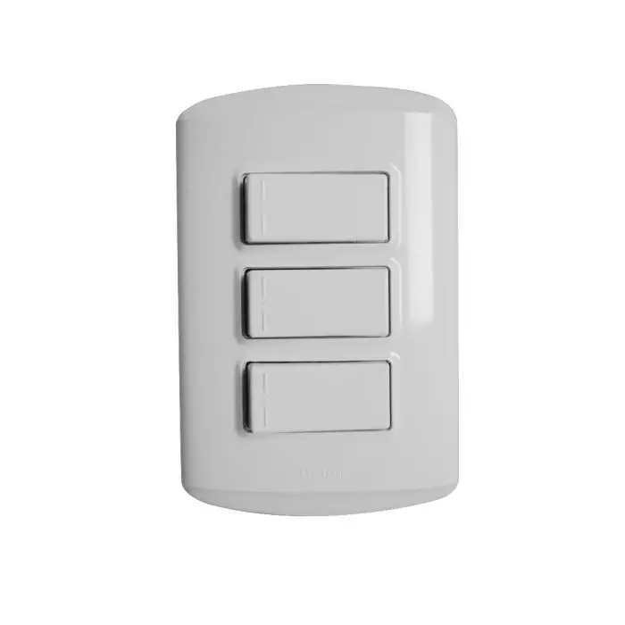 Interruptor Triple 9/32 10A Modus Plus Blanco 1300BN main product photo