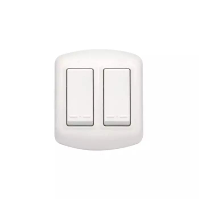 Interruptor Sobre Puesto Doble 9/15 10A Modus Plus Blanco CAL1200BN main product photo