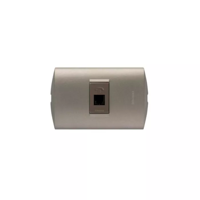Enchufe Embutido Simple Telefonía Rj11 Modus Style Armado Mink/ Terra AE2082EGTI main product photo