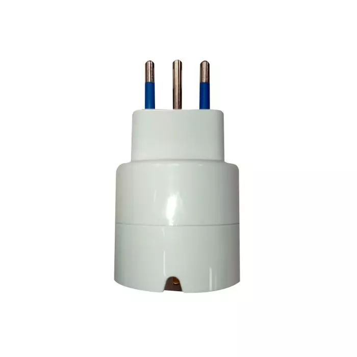 Adaptador Schuko 2P+T 10A 1500W Blanco main product photo