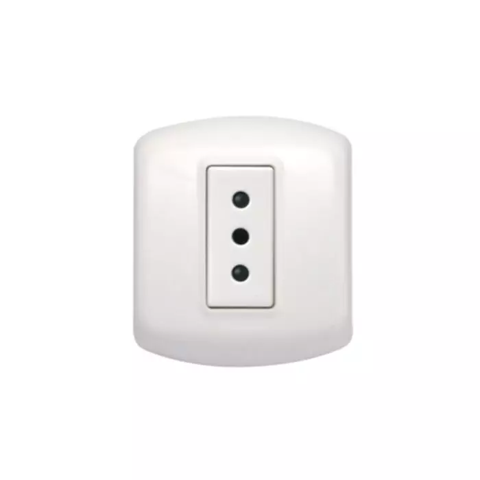 Enchufe Sobrepuesto Simple 10A 250V Modus Plus Armado Cal1105bn main product photo
