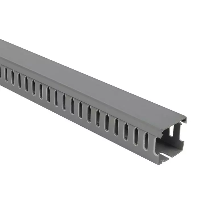 Canaleta Ranurada 30x30mm 2mts Gris main product photo