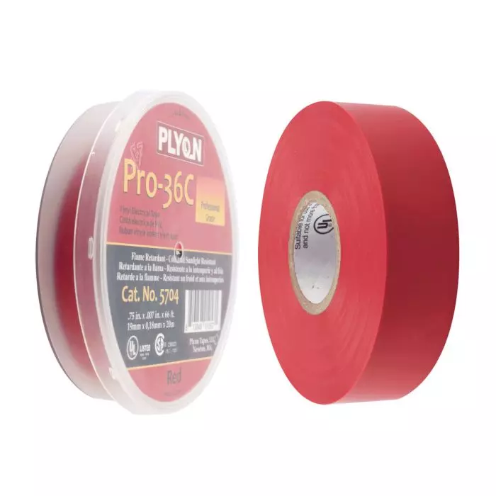 Cinta Aislad.Pvc Profes.19mmx20m Rojo Pro-36c-5714 Ul-Sa main product photo