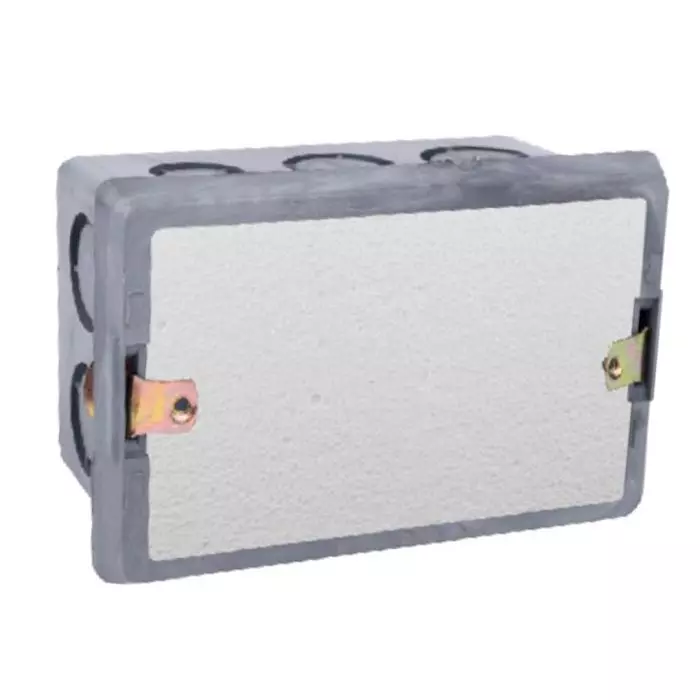 Caja Pvc Embutido Recto 5/8 Oreja Metálicapara Hormigón 10 Salidas Gris main product photo