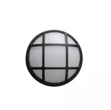 Plafon Led Circ.C/Rej Negro. 8w 400lm 3000k Ip65 170x57mm