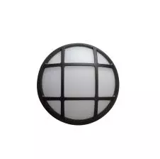 Plafon Led Circ.C/Rej Negro 15w 900lm 3000k Ip65 260x84mm