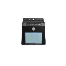 Foco Mural LED Solar 4w Sensor Movimiento Negro VTEC