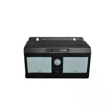 Foco Mural LED Solar 8w Sensor Movimiento Negro
