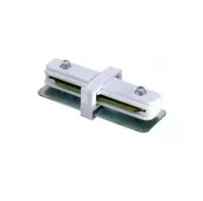 Conector Recto Para Riel Monofásico Blanco (Tipo I)