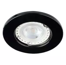 Foco Emb Halo Gu10 Fijo Negro B/Liso 86mm Bs3110k(B)