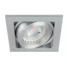 Foco Emb Quale-Crb Cuad 86x86mm Aluminio Gu10 Ip20 Qana.1ln