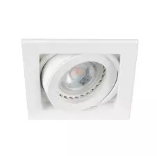 Foco Emb Quale-Crb Cuad 86x86mm Blanco Gu10 Ip20 Qana1ln