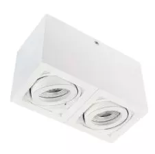 Foco S/Puesto Rectag.Blanco Gu-10 2x35w Ip-20 Ox.13b