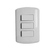 Interruptor Triple 9/32 10A Modus Plus Blanco 1300BN