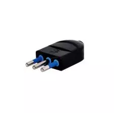 Enchufe Macho 2p+T 16a 250v Negro HAMPER