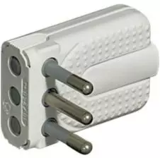 Enchufe Macho Profesional 2P+ T 10A 250V Blanco S2495tge
