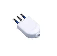 Enchufe Macho 2p+T 10a 250v Blanco