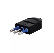 Enchufe Macho 2p+T 10a 250v Negro
