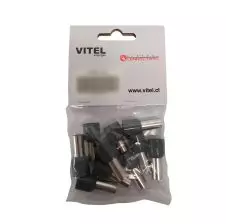 Ferrul Con Aislación Negro Para Cables De 25mm² X 10 Und.