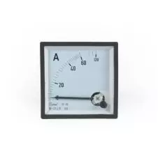 Amperímetro Analógico Lectura Directa 72x72mm 0-25-50A METERTEK
