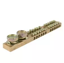 Barra Terminal Doble 18 Vias Bronce Diametro 5mm