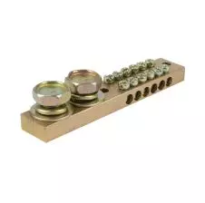Barra Terminal Doble 6 Vias Bronce Diametro 5mm