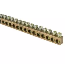 Barra Terminal Simple 142 Vias Bronce Diametro 5mm