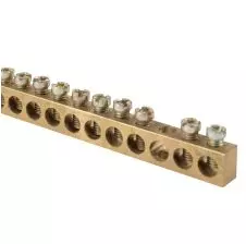 Barra Terminal Simple 48 Vias Bronce Diametro 5mm