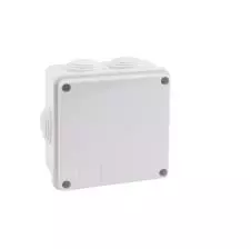 Caja De Distribución Abs 100x100x50mm Ip55 7 Conos Libre De Halógeno