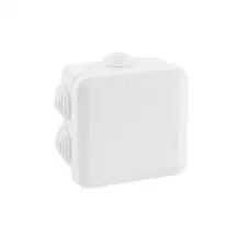 Caja De Distribución Abs 75x75x45mm Ip55 4 Conos Libre De Halógeno