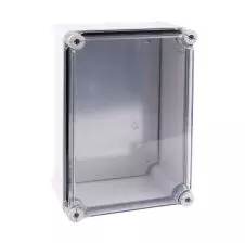 Caja Estanco 125x125x100 Ip65 Transparente Con Placa