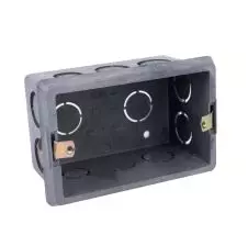 Caja Pvc Embutido 5/8 Oreja Metálica Para Hormigón . 12 Salidas Gris