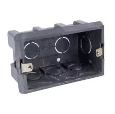 Caja Pvc Embutido Recto 5/8 Oreja Metálica Para Hormigón 10 Salidas Gris