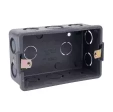 Caja Pvc Embutido Recto P/Tabique Oreja Metálica 12 Salidas Gris