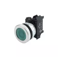 Piloto Led Verde Metal Rasant 30mm 220vca Nv302 Ref.12715515