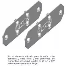 Set 2 Eclisas Union P/Alto100x180mm2mm Galvan. C/Accs Pupag