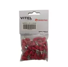 Terminal Macho Rojo 22-16 Awg(0.5mm²-1.5mm²) Diámetro 2.8 Mm