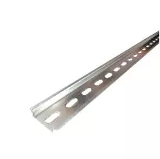 Riel Din Electro Zincado Simetrétrico Perforado 1 Mts