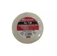 Cinta Aislante Pvc Corriente 19mmx20m Bco R/Llama N-12 600v 85°c Ul