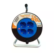 Alargador Carrete 4tomas Schuko 15mt 250v 3 X 1.0mm H05vv-F