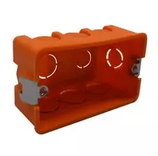 Caja Embutida Para Tabique Pvc Oreja Metálica 503t Naranjo