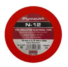 Cinta Aislante Pvc Corriente 19mmx20m Roj R/Llama N-12 600v 85°c Ul