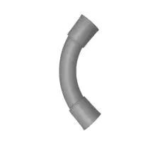 Curva Libre de Halogeno para Conduit 63mm 90° Gris IP67 REVI