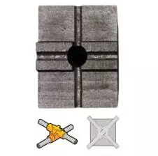 Molde De Grafito Conexión "X" Cruz 120mm (4/0awg)